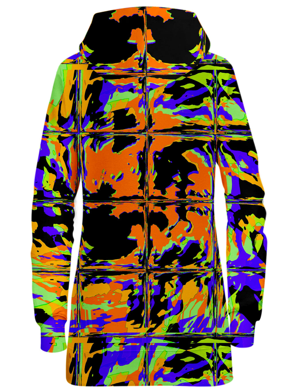 Orange Violet Rave Glitch Hoodie Dress Big Tex Funkadelic Epic Hoodie