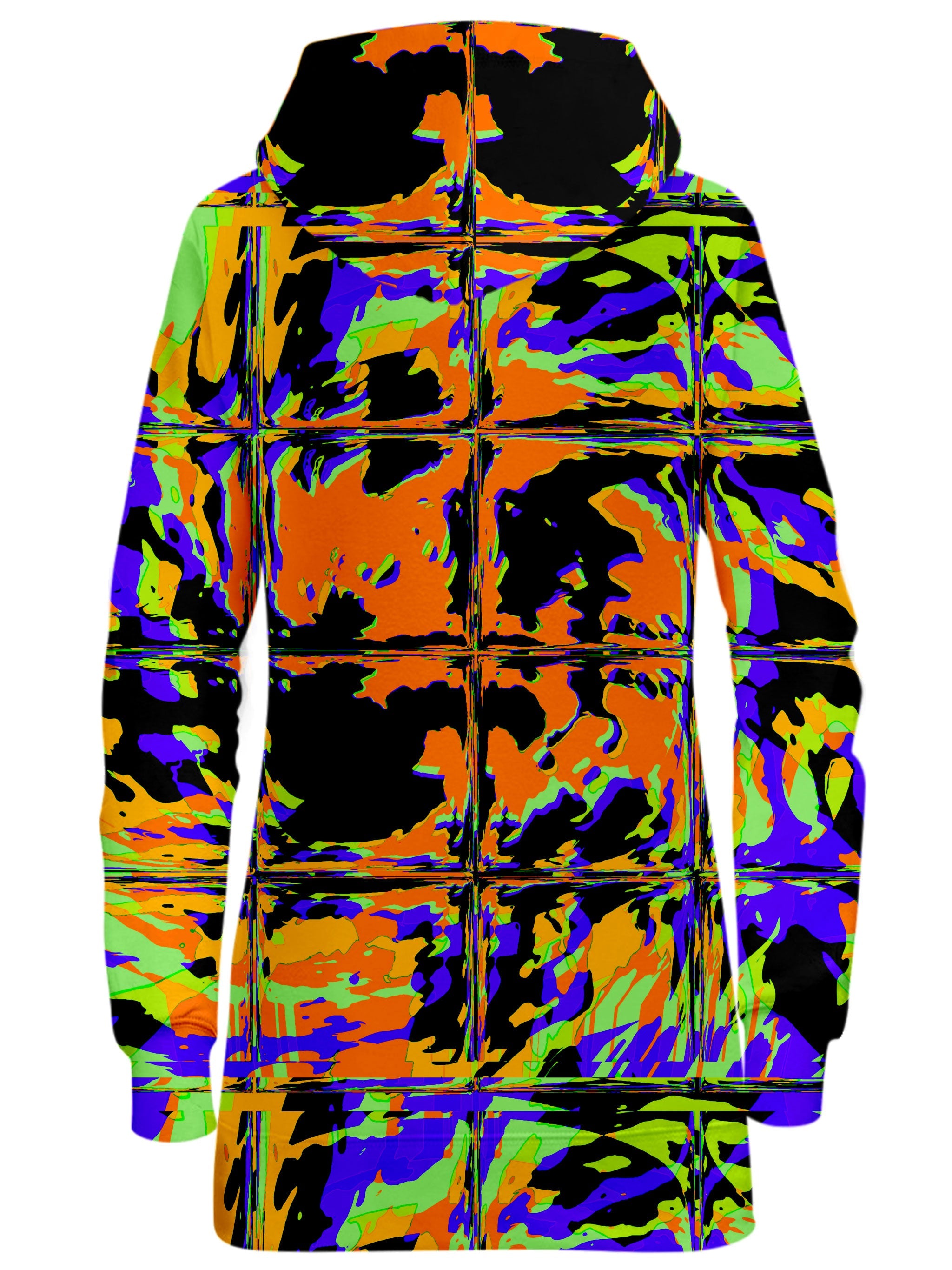 Orange Violet Rave Glitch Hoodie Dress Big Tex Funkadelic Epic Hoodie