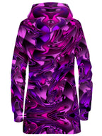 Pink and Purple Chromatic Melt Hoodie Dress Big Tex Funkadelic Epic Hoodie
