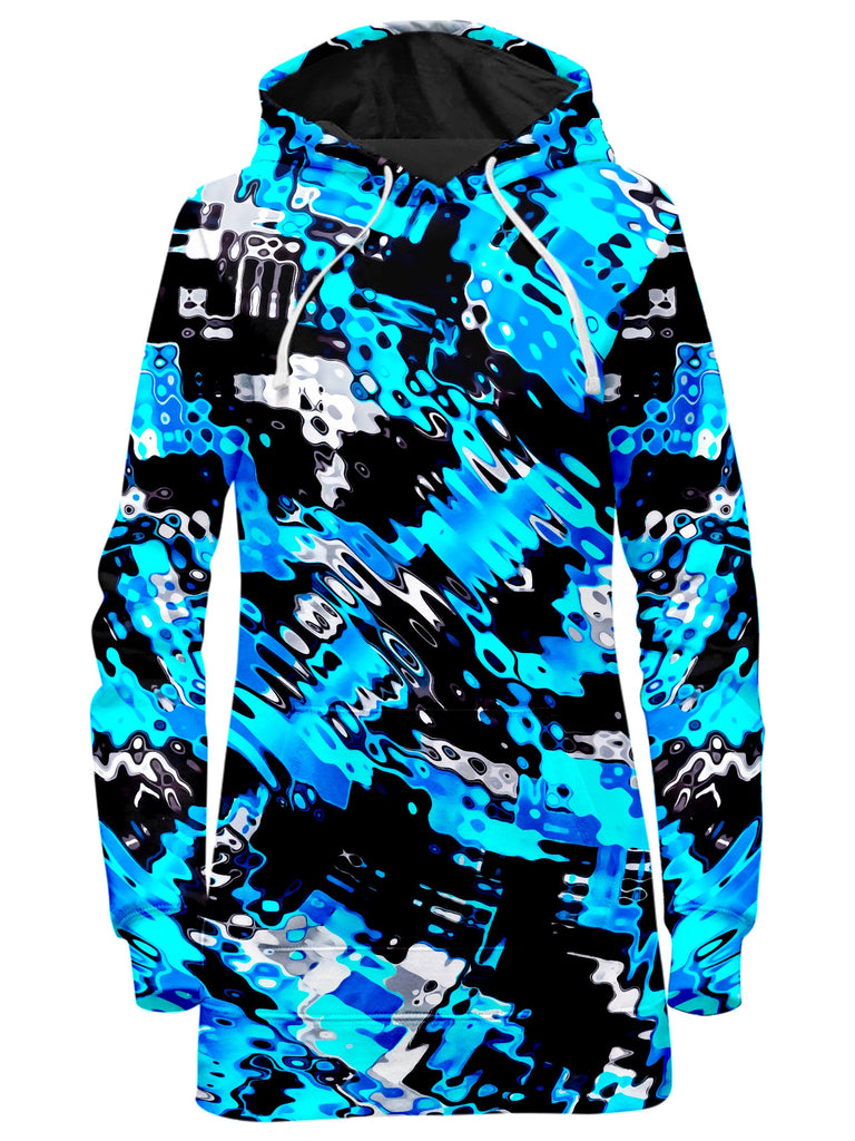 Big Tex Funkadelic - Aqua Rave Hoodie Dress