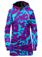 Berry Blast Hypno Splatter Hoodie Dress Big Tex Funkadelic Epic Hoodie