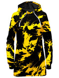 Black and Yellow Paint Splatter Hoodie Dress Big Tex Funkadelic Epic Hoodie