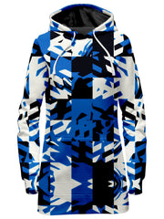 Blue Digital Hoodie Dress