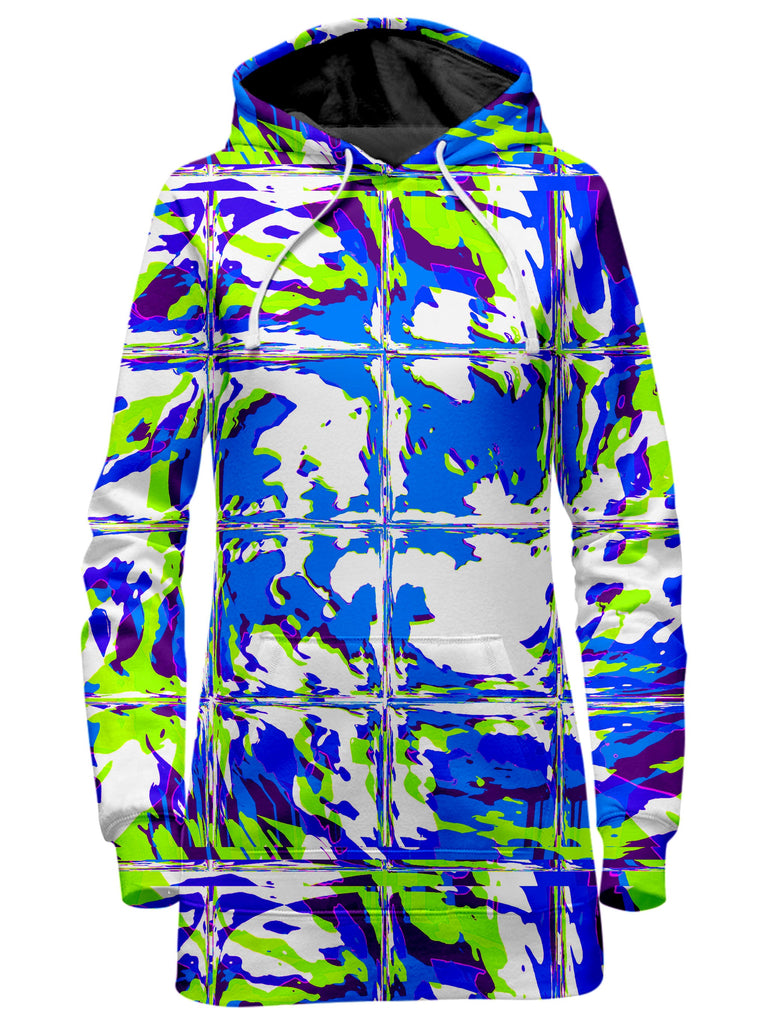 Big Tex Funkadelic - Blue Rave Glitch Hoodie Dress