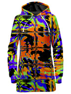 Orange Violet Rave Glitch Hoodie Dress Big Tex Funkadelic Epic Hoodie