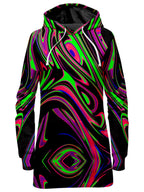 Pink and Green Blackout Drip Hoodie Dress Big Tex Funkadelic Epic Hoodie