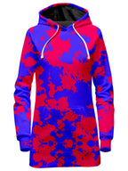 Pink and Violet Paint Splatter Hoodie Dress Big Tex Funkadelic Epic Hoodie