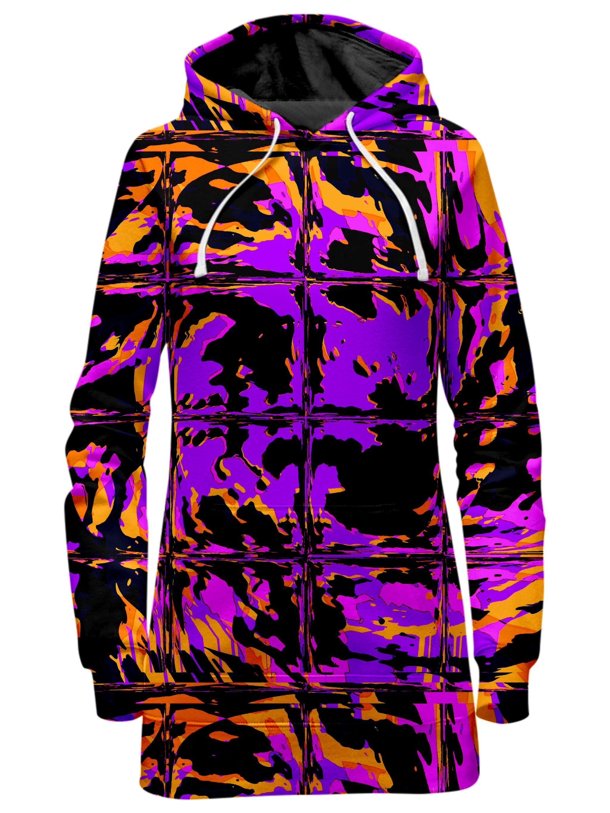 Purple Blackout Rave Glitch Hoodie Dress Big Tex Funkadelic Epic Hoodie