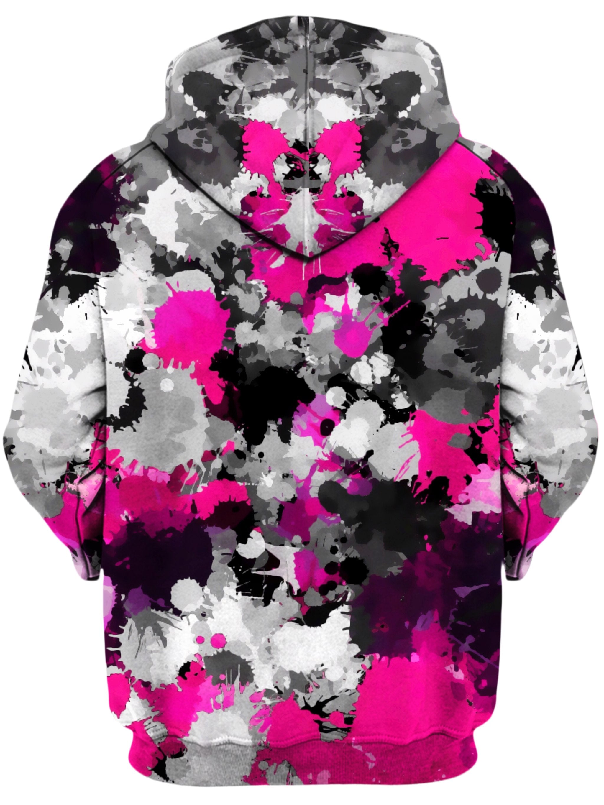 Pink and Grey Paint Splatter Unisex Zip-Up Hoodie Big Tex Funkadelic Epic Hoodie