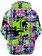 Blacklight Rave Glitch Unisex Zip-Up Hoodie Big Tex Funkadelic Epic Hoodie