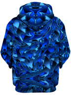 Blue Chromatic Melt Unisex Zip-Up Hoodie Big Tex Funkadelic Epic Hoodie