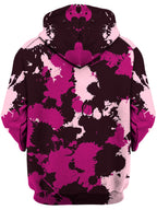 Mauve Pink Paint Splatter Camo Unisex Hoodie Big Tex Funkadelic Epic Hoodie