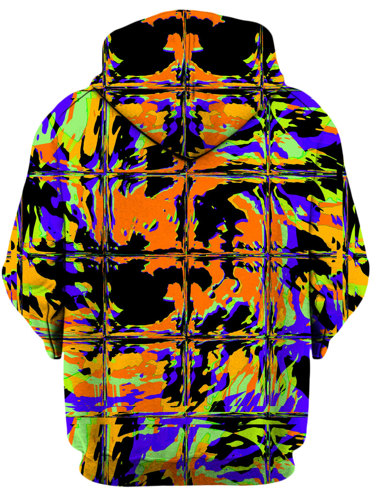 Orange Violet Rave Glitch Unisex Hoodie