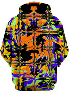 Orange Violet Rave Glitch Unisex Zip-Up Hoodie Big Tex Funkadelic Epic Hoodie