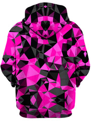 Pink and Black Geo Unisex Zip-Up Hoodie