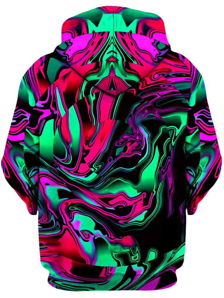 Pink and Green Chromatic Warp Unisex Hoodie