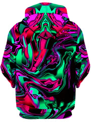 Pink and Green Chromatic Warp Unisex Hoodie