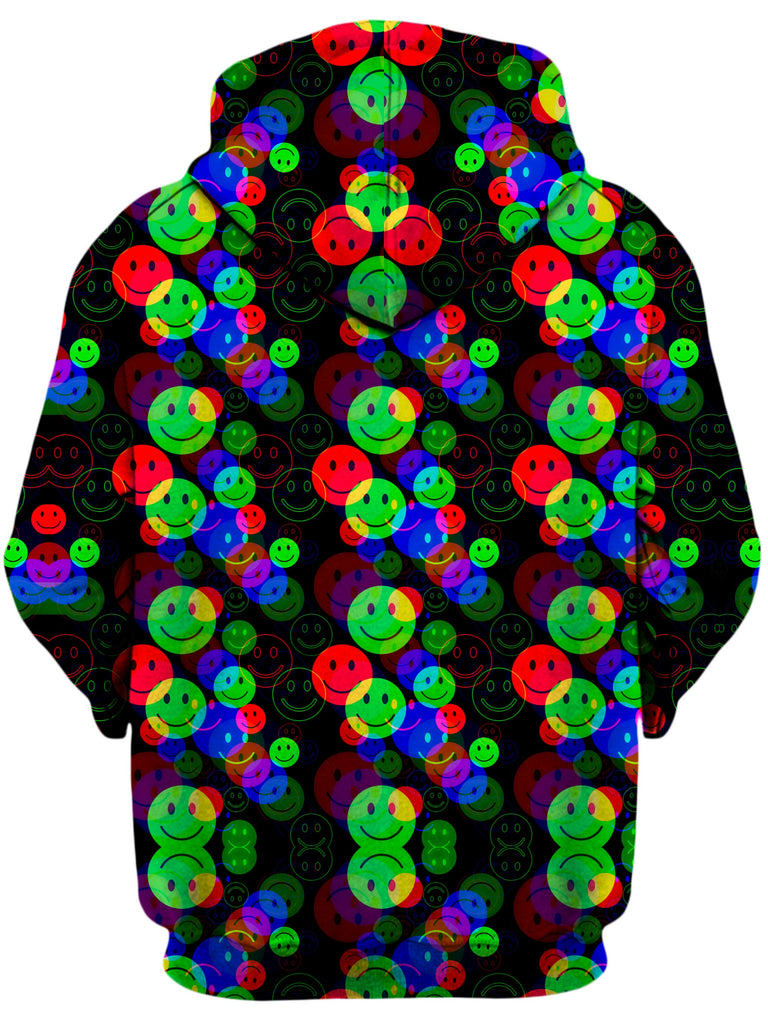 RGB Smile Glitch Unisex Zip-Up Hoodie