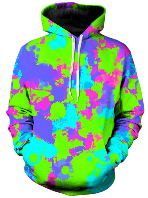 90s Neon Paint Splatter Unisex Hoodie Big Tex Funkadelic Epic Hoodie