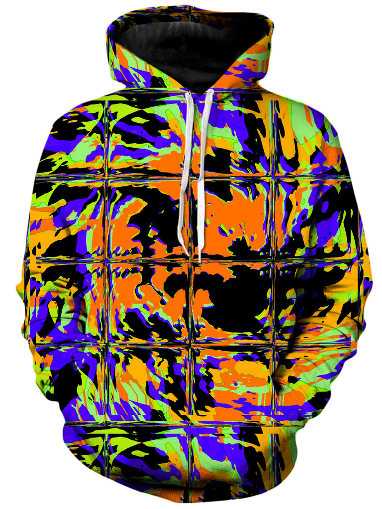 Big Tex Funkadelic - Orange Violet Rave Glitch Unisex Hoodie