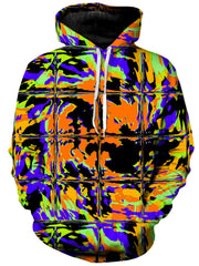 Orange Violet Rave Glitch Unisex Hoodie