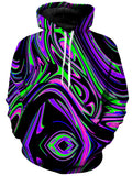 Violet and Lime Blackout Drip Unisex Hoodie Big Tex Funkadelic Epic Hoodie