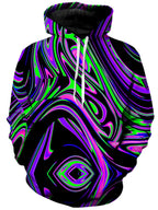 Violet and Lime Blackout Drip Unisex Hoodie Big Tex Funkadelic Epic Hoodie