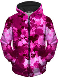 Pink Berry Paint Splatter Unisex Zip-Up Hoodie Big Tex Funkadelic Epic Hoodie