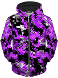 Purple Rave Drip Unisex Zip-Up Hoodie Big Tex Funkadelic Epic Hoodie