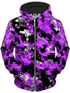 Purple Rave Drip Unisex Zip-Up Hoodie Big Tex Funkadelic Epic Hoodie