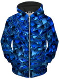 Blue Chromatic Melt Unisex Zip-Up Hoodie Big Tex Funkadelic Epic Hoodie
