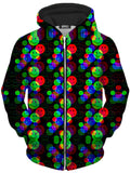 RGB Smile Glitch Unisex Zip-Up Hoodie Big Tex Funkadelic Epic Hoodie