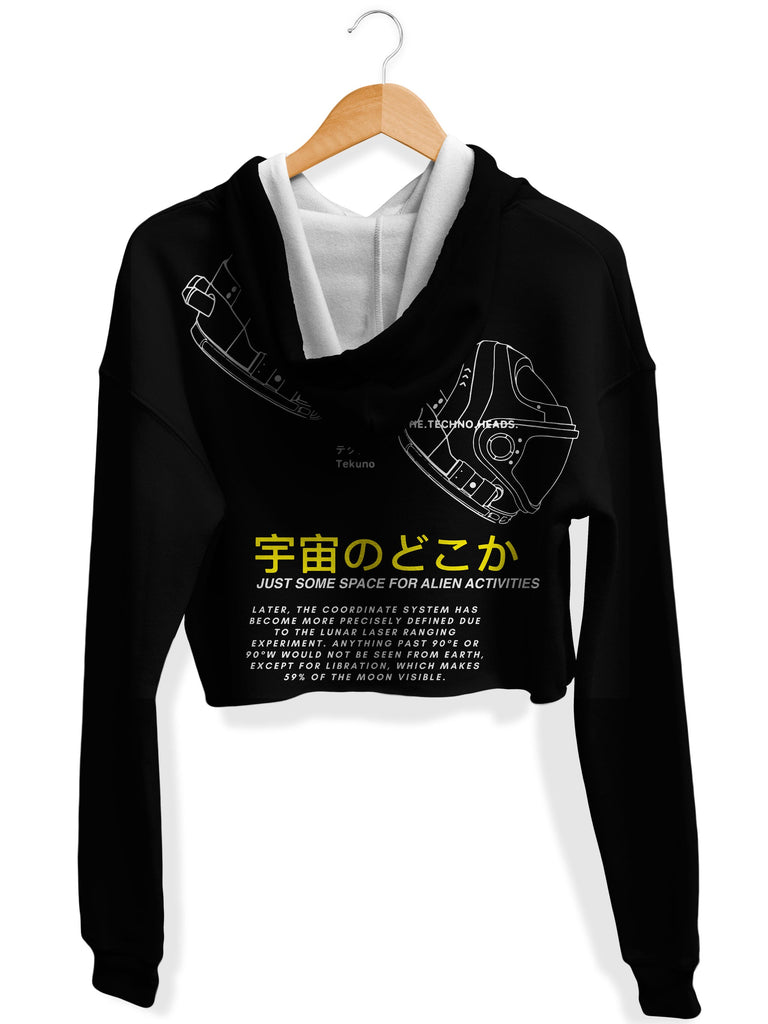 Space Man Fleece Crop Hoodie