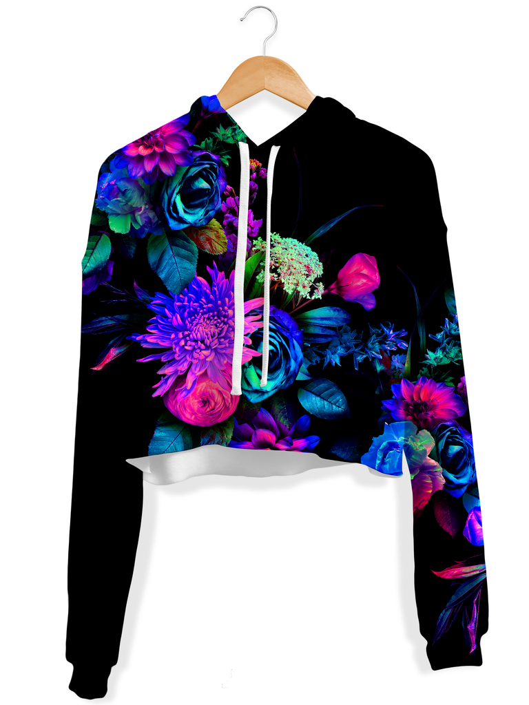 Noctum X Truth - Darkest Bloom Fleece Crop Hoodie