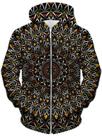 Flower Mandala Unisex Zip-Up Hoodie Set 4 Lyfe Epic Hoodie
