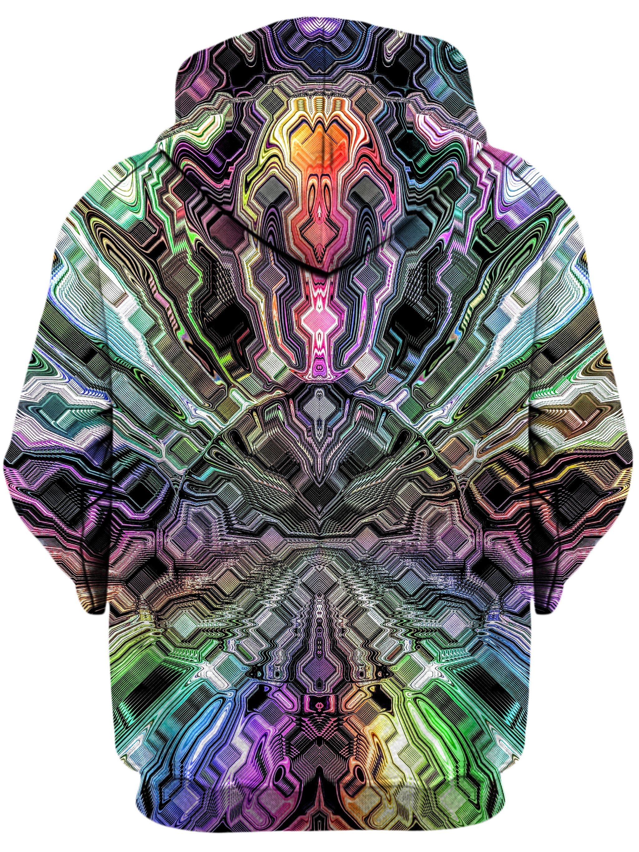 Holographic Storm Unisex Zip-Up Hoodie Glass Prism Studios Epic Hoodie