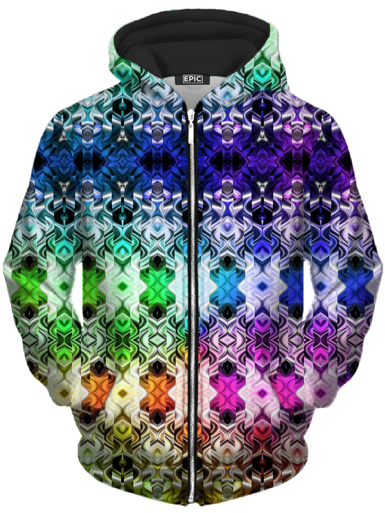 Glass Prism Studios - Crystal Crown Unisex Zip-Up Hoodie