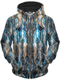 Fractional Data Unisex Zip-Up Hoodie Glass Prism Studios Epic Hoodie