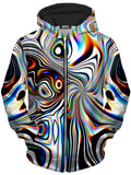 Oil Aura Unisex Zip-Up Hoodie Glass Prism Studios Epic Hoodie