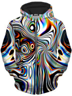 Oil Aura Unisex Zip-Up Hoodie Glass Prism Studios Epic Hoodie