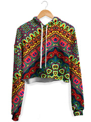 Sun Meditation Fleece Crop Hoodie