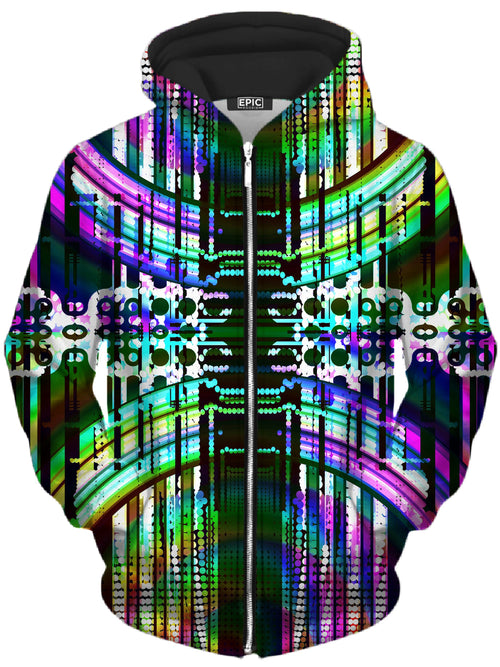 Astral Gate Unisex Zip-Up Hoodie Glass Prism Studios Epic Hoodie