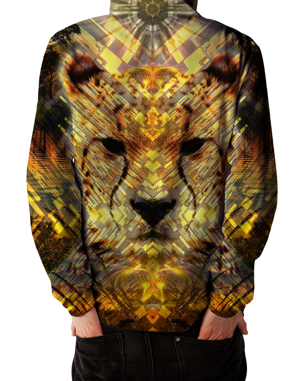 Cheetah Unisex Zip-Up Hoodie, Lucid Eye Studios, T6 - Epic Hoodie