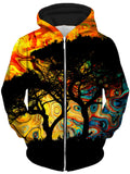 African Sun Unisex Zip-Up Hoodie Lucid Eye Studios Epic Hoodie
