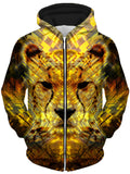 Cheetah Unisex Zip-Up Hoodie, Lucid Eye Studios, T6 - Epic Hoodie