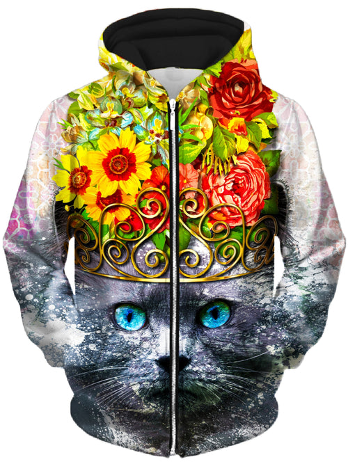 Finest Feline Unisex Zip-Up Hoodie Lucid Eye Studios Epic Hoodie