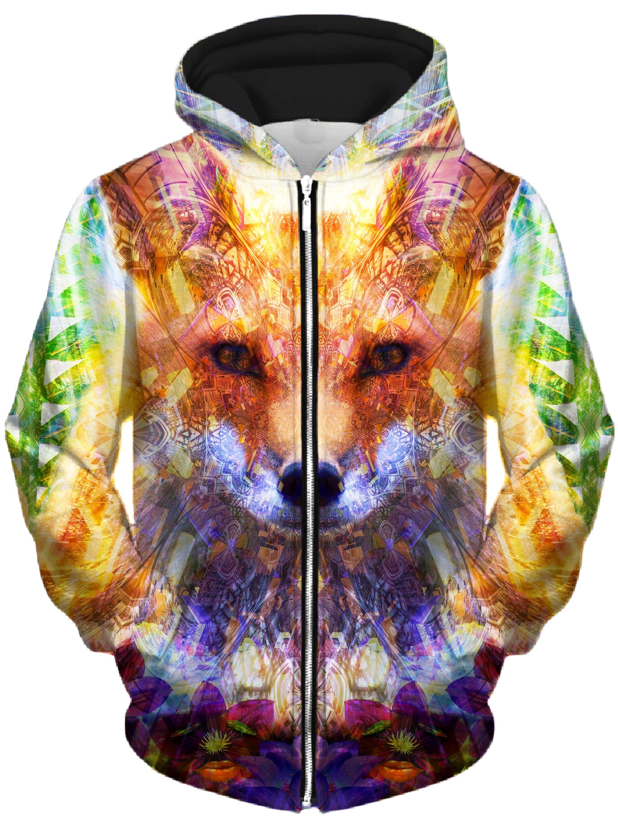 Fox Unisex Zip-Up Hoodie Lucid Eye Studios Epic Hoodie