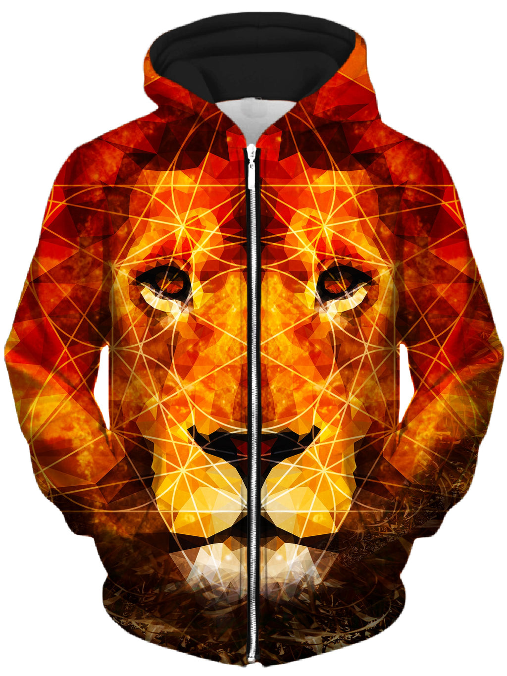 King of the Jungle Unisex Zip-Up Hoodie Lucid Eye Studios Epic Hoodie
