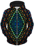 Oil Mosaic Unisex Zip-Up Hoodie Lucid Eye Studios Epic Hoodie