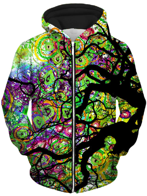 Radial Roots Unisex Zip-Up Hoodie Lucid Eye Studios Epic Hoodie
